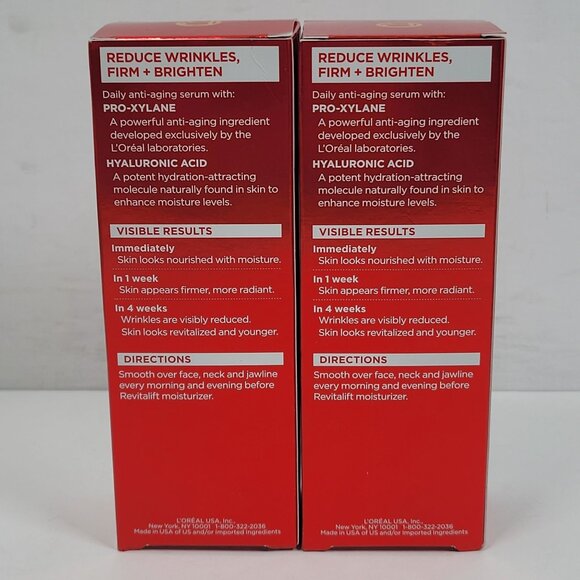 LOreal Paris Revitalift Triple Power Anti-Aging Serum 1.0 Fl Oz Set of 2 NIB - Picture 3 of 5